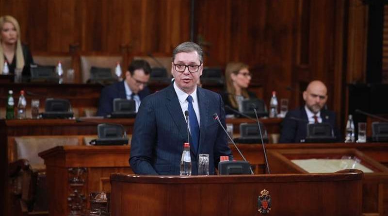 Predsednik Aleksandar Vučić rekao je u Skupštini Srbije da okolnosti ne idu Srbiji naruku i da on nije za zamrznuti konflikt
