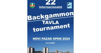 Otvoreno bekgemon-tavla prvenstvo Novog Pazara 2024