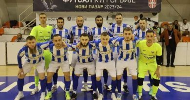 Futsal tim Novog Pazara pred utakmicu protiv FON Banjice