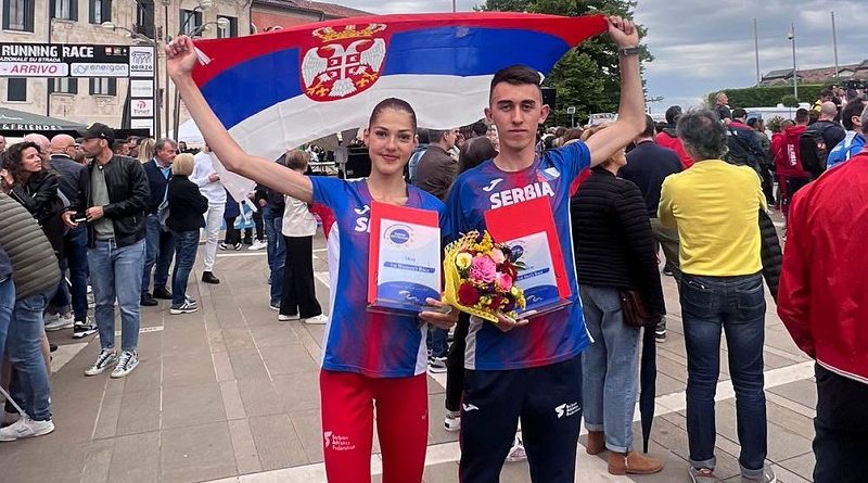 Atletičari Novog Pazara Saima Murić i Aldin Ćatović 2024.