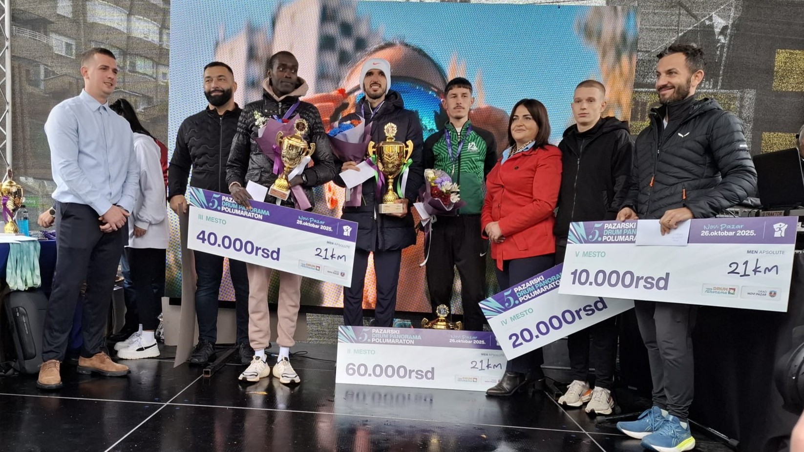 Elzan Bibić i Teodora Simović pobednici petog Pazarskog Drum Panorama polumaratona