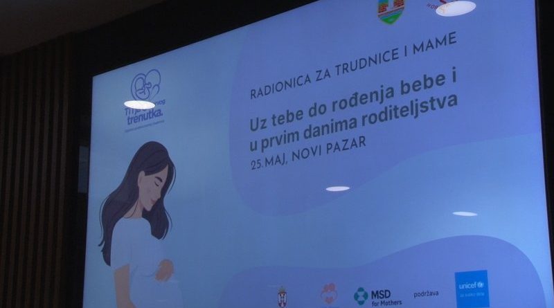 Radionica za trudnice i mame održana u Novom Pazaru: Podrška od trudnoće do prvih dana roditeljstva