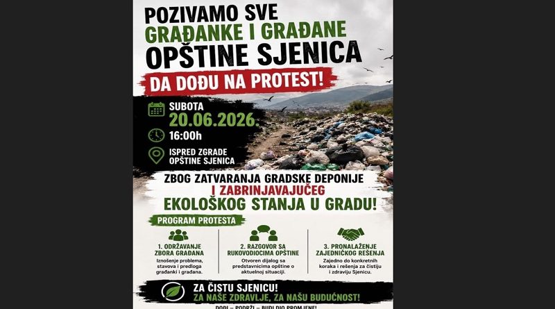 SJENICA NA NOGAMA: GRAĐANI ZOVU NA PROTEST, DIREKTOR „VRELA“ TVRDI DA JE OPŠTINA DUŽNA DA OBEZBEDI LOKACIJU ZA OTPAD