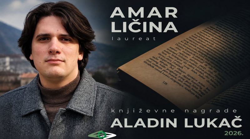 Amar Ličina laureat književne nagrade „Aladin Lukač“ za 2026. godinu