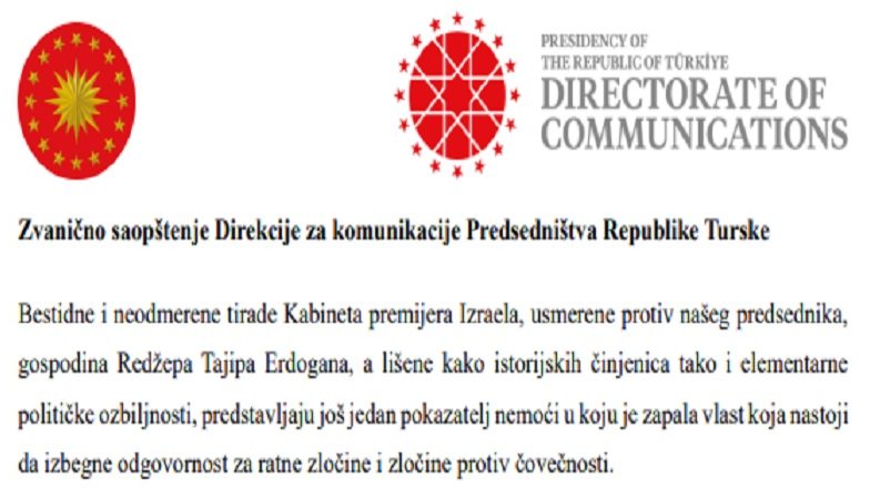 Ankara kritikovala izjave Izraela i upozorila na posledice politike pretnji Ankara kritikovala izjave Izraela i upozorila na posledice politike pretnji
