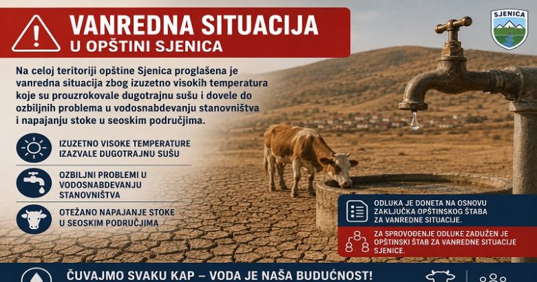 Vanredna situacija u Sjenici zbog suše