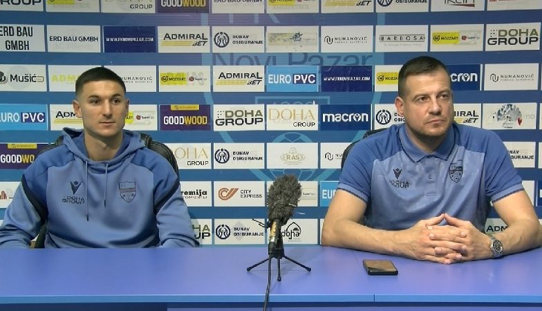 Lalatović zadovoljan izborom sudije: Jovanović za Ligu šampiona Nenad Lalatović i Stefan Melentijević na konferenciji za novinare